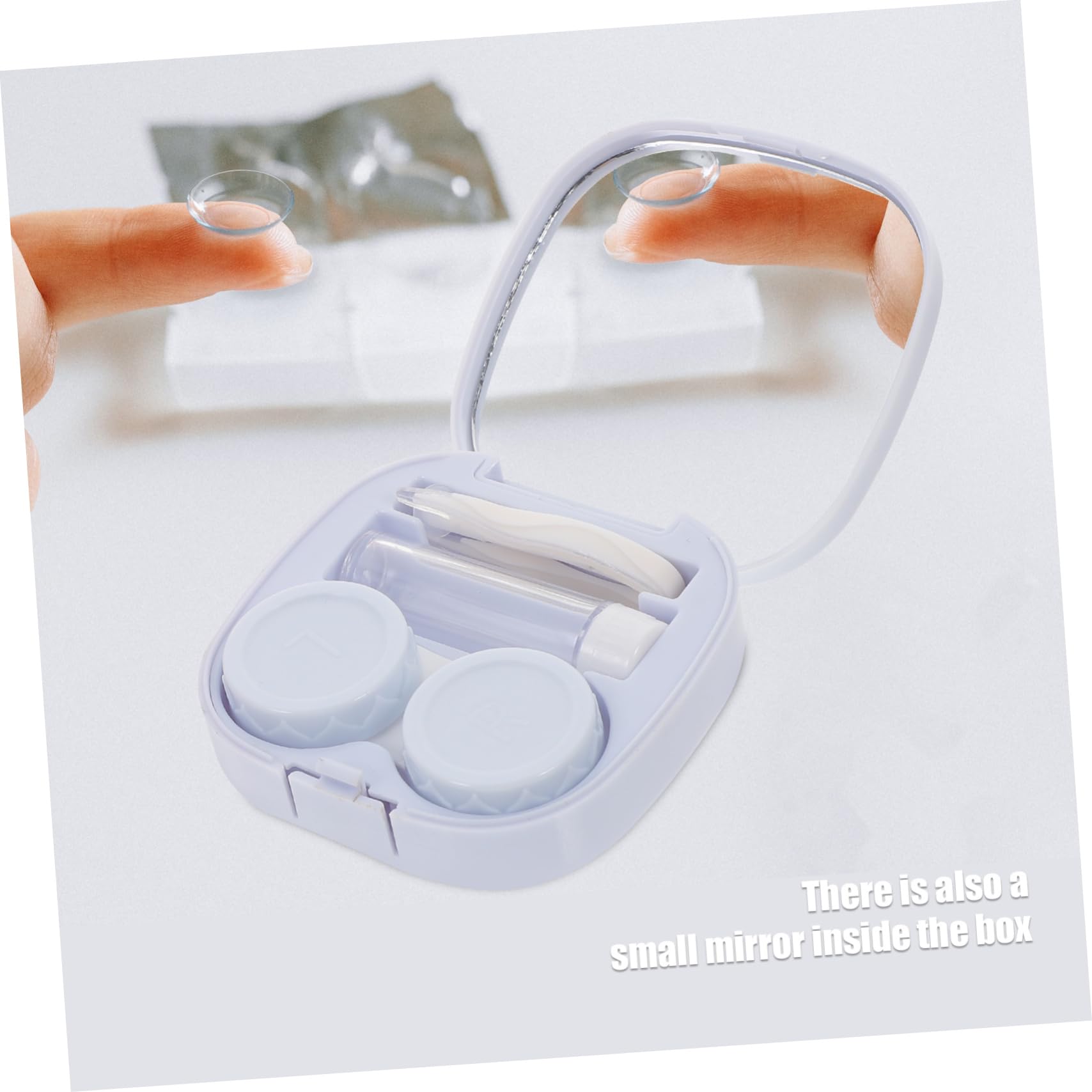 10 Juegos Estuche para Lentes de Contacto Hola Casos Estuche de anteojos portátil de Lentes Colorido Titular de contactos domésticos Suministros de Viaje el plastico