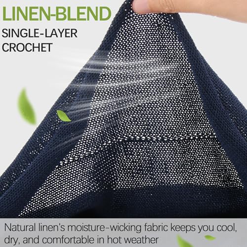 Ababalaya Breathable Cotton Linen Slouchy Beanie Hat for Women - Image 3