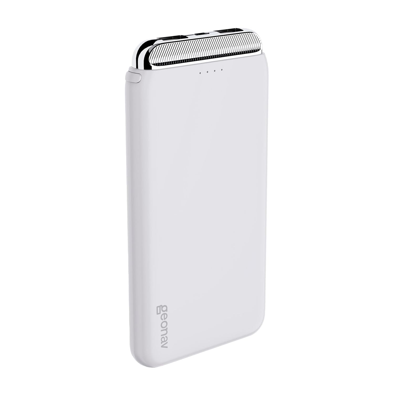 Geonav Power Bank, Carregador Portátil Universal 12.000 mAh, 2 Saídas USB + 1 Saída USB-C, PB12KWT, Branco