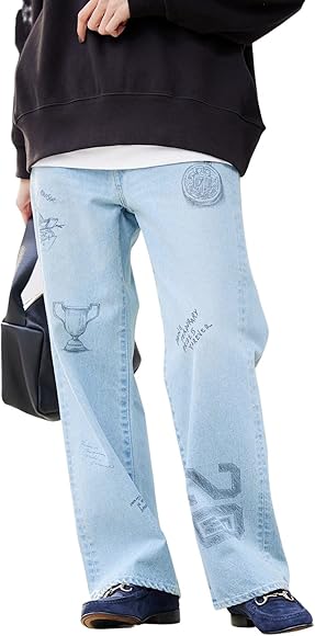 KIBITZ HANDWKS×FRAMeWORK ドローイングデニムパンツ