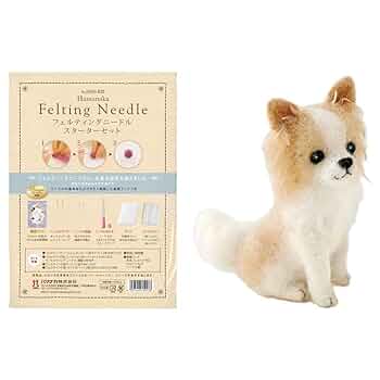 チワワ　羊毛フェルト　3点セット　ハンドメイド　レッド　クリーム　置物 羊毛フェルト クリスマス チワワ 2匹セット レッド チョコタンの