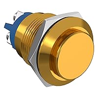 Vista 8 de STARELO 16 mm 5/8" Interruptor de botón momentáneo redondo alto 250 V de CA 5 A 12 V 36 V de CC 2 A 1NO SPST impermeable con carcasa de aluminio