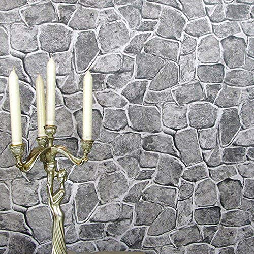 Yifely Grey Rock Stone Decorative Shelving Paper Vinyl Shelf Liner Living Room Wall Sticker Easy To Use 17.7Inch By 9.8 Feet #TOP2
