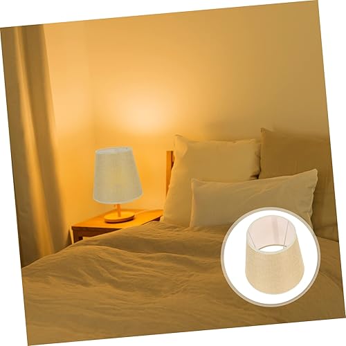 Vista 42 de GANAZONO Pantallas de lámpara de tambor – Pantalla de tela para lámpara de mesa/lámpara colgante de suelo, lino natural hecho a mano clásico moderno