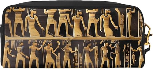 Miniatura 2 de Egypts Jeroglyphics Print Cosmetic Bag,Bolsa cosmética portátil,Bolsa de aseo de viaje con cremallera,Bolsa de maquillaje de viaje, Jeroglíficos de