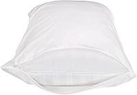 Vista 4 de Yaxa Basics Funda de almohada King con cremallera, 100% algodón hipoalergénico, protector de almohada, color blanco (37 x 21 pulgadas), almohadas