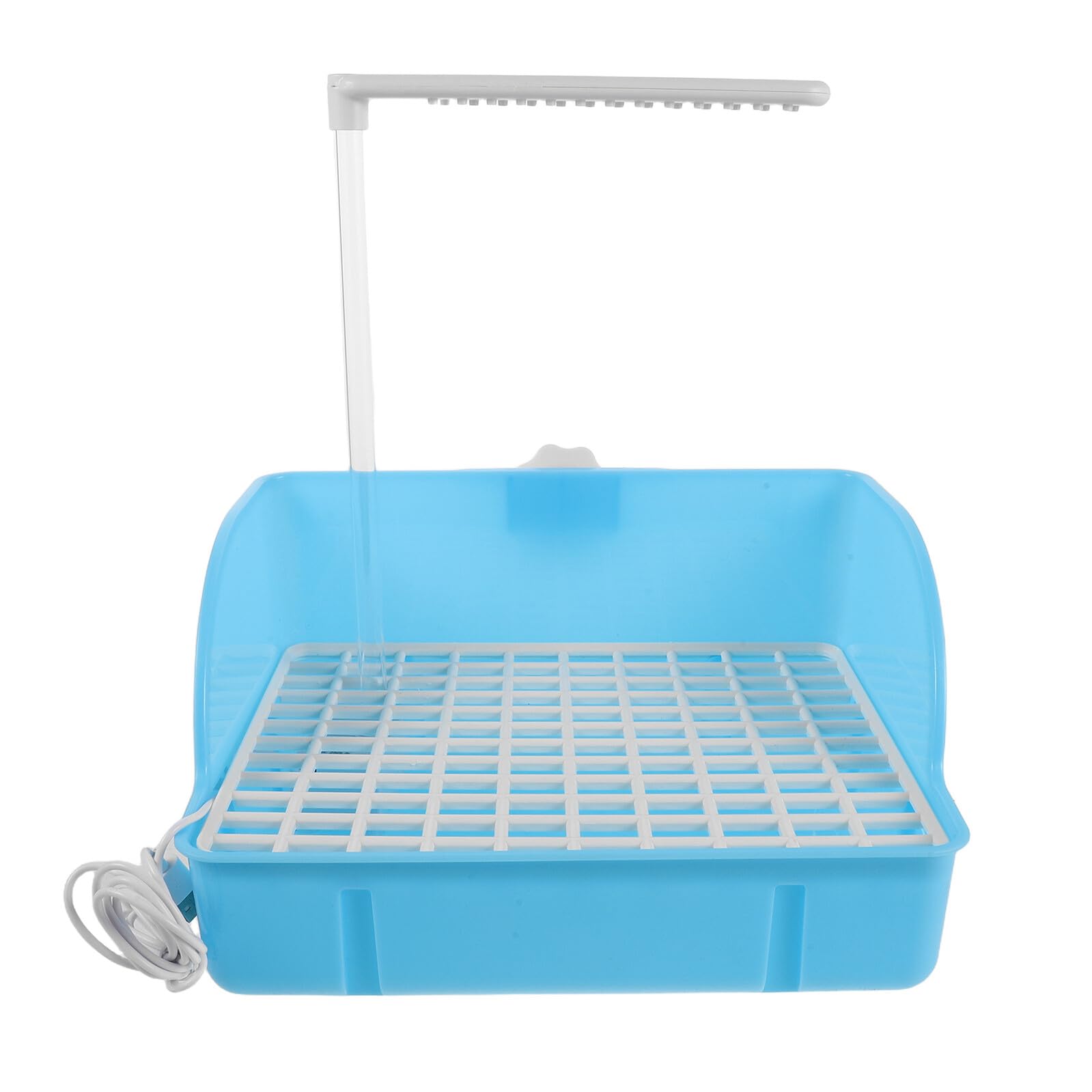 Toddmomy Vogelbadewanne mit Zyklusfunktion Kunststoff Hellblau Käfigzubehör für Kleine und Mittelgroße Vögel Papageienbad und Trinkbecken für Wellensittiche und Sittiche Geräuschlos