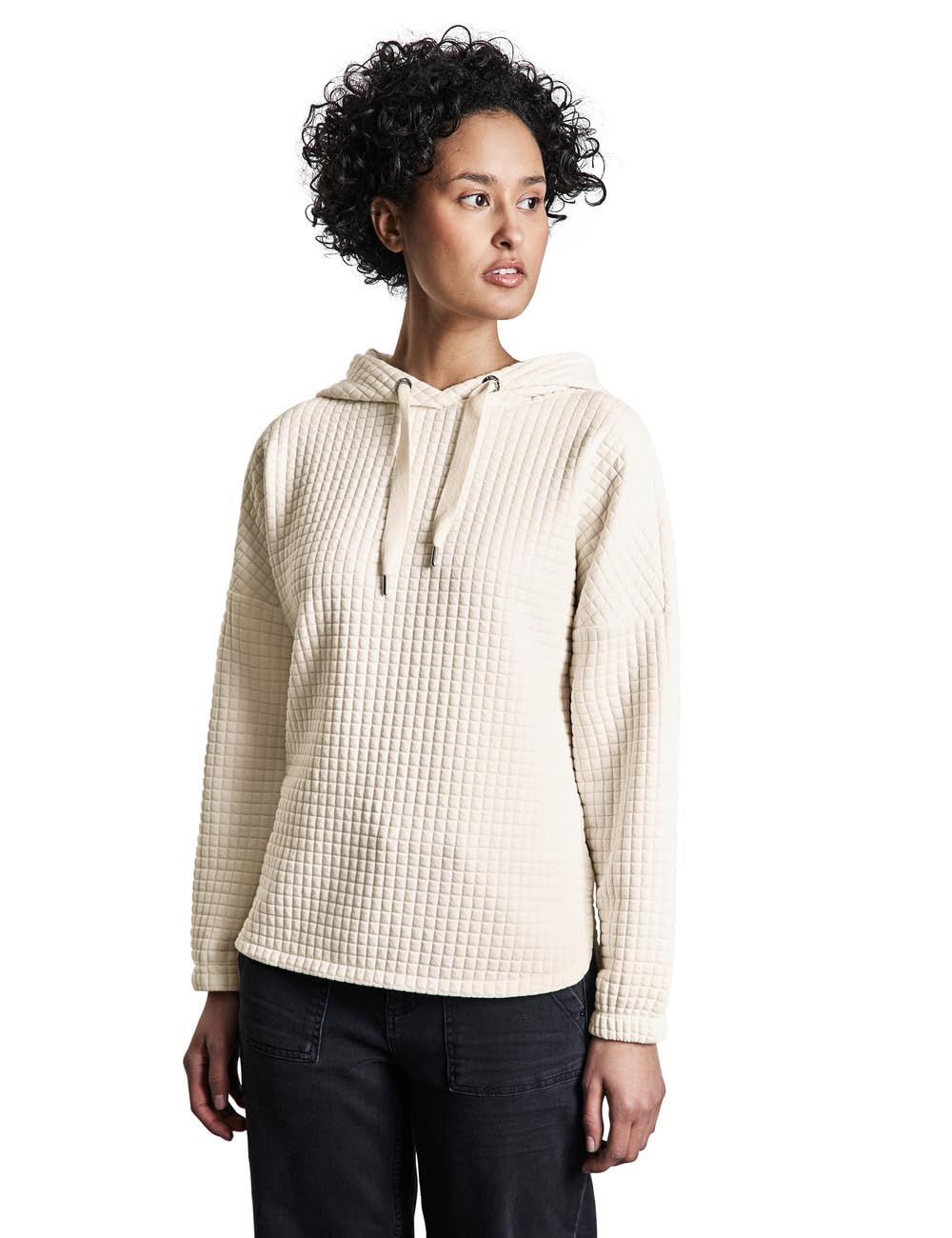 Street One Damen Strukturshirt mit Kapuze