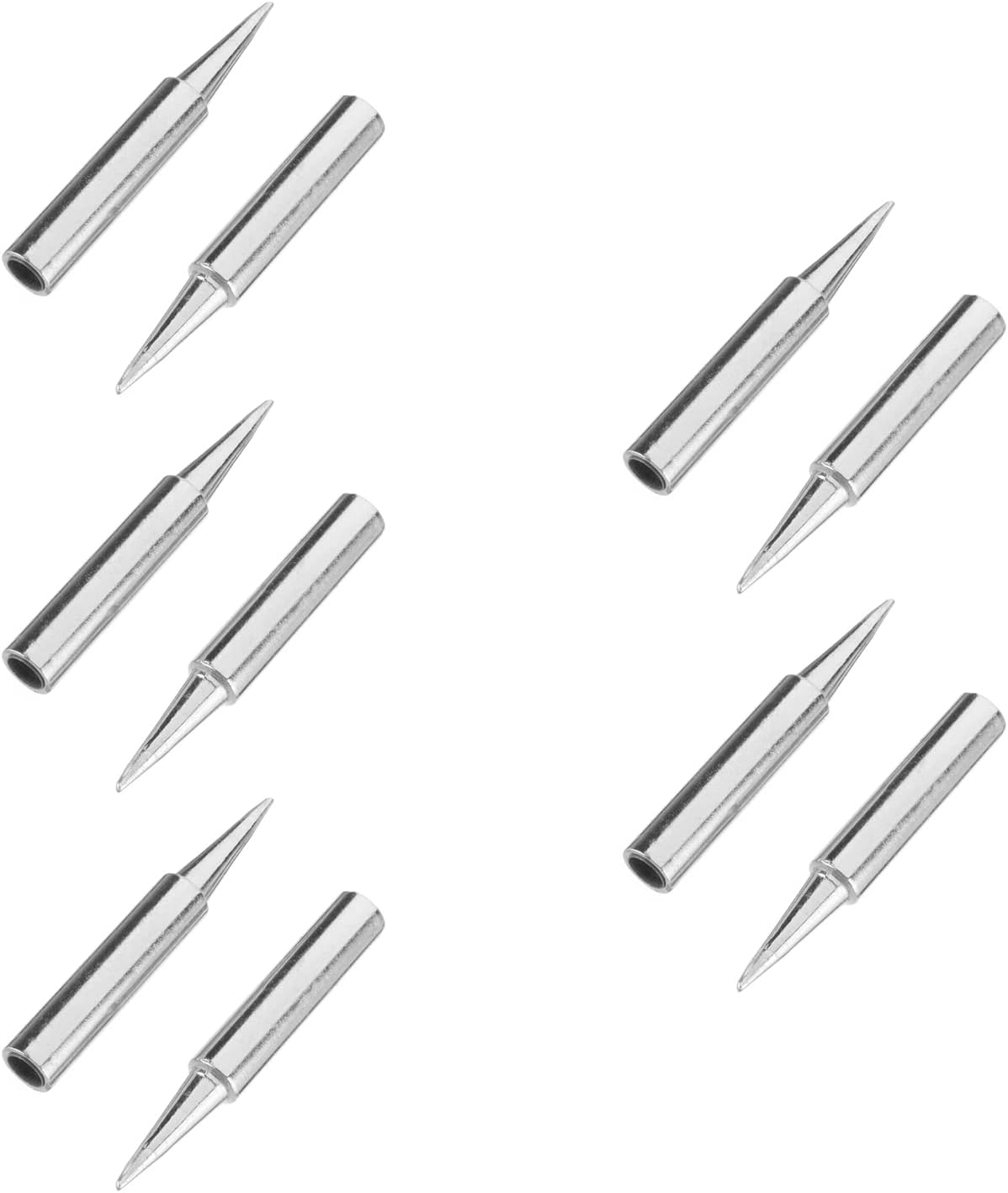 Fielect 10pcs Soldering Iron Tips Replacement Pure Copper Solder Tip Welding Equipment for Soldering Silver 900M-T-1.5K Thin Blade