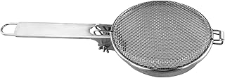 Stainless Steel Coffee Bean Roaster Mesh Pan with Wooden Handle Manual Home Roasting Tool for Gas Electric Ceramic Stove Open Flame Camping Travel 120g Capacity Silver(fold 120g)
