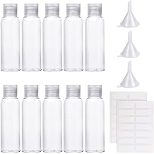 10Pcs 100ML Travel Bottles for Toiletries with Funnels and Labels | Empty portable liquid containers for travel, skincare, shampoo and cosmetic storage