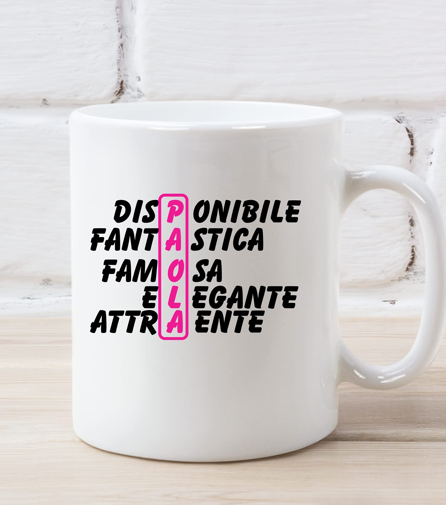 Tazza ceramica significato nome PAOLA idea Regalo, compleanno