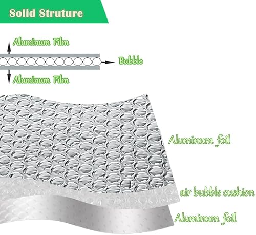 Miniatura 4 de Aislamiento reflectante de ventana de 24 x 10 pies, aislamiento de caravana para mantener el calor, doble aislamiento reflectante ignífugo B2, rollo