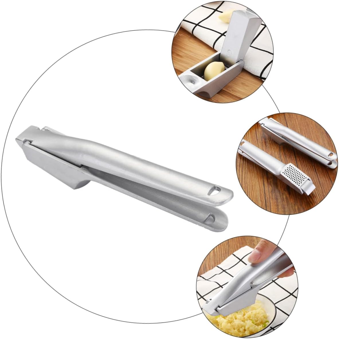 1pc Manual Garlic Masher Portable and Compact Garlic Press Tool for Kitchen Easy to Use and Clean Suitable for Home and Restaurant Premium Design