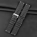 ORFKMF 23mm Watch Strap for Cartier Santos Sandoz Santos 100 Silicone Watch Strap Rubber Men and Women Black (Color : Black silver buckle, Size : 23mm)