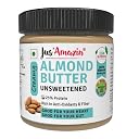 Jus' Amazin Creamy Almond Butter - Unsweetened (200 g) | 25% Protein | Only Pure Whole Almonds | Zero Additives/Chemicals | Plant Based, Dairy Free, Keto | Clean Nutrition, 0% Chemicals. gallery image