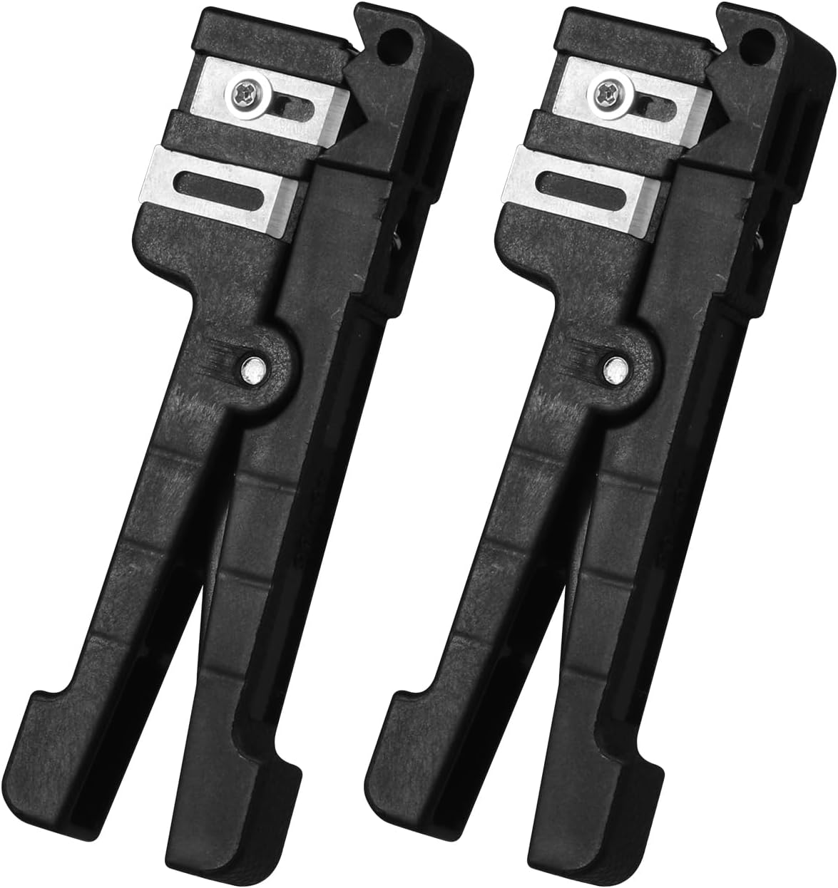 Xunsomten-2PC Fiber Optic Cutter Tool 45-165 Coax Cable Stripper Fiber Optical Buffer Tube Jacket Stripper Coaxial Cable Crimper Universal Wire Stripper
