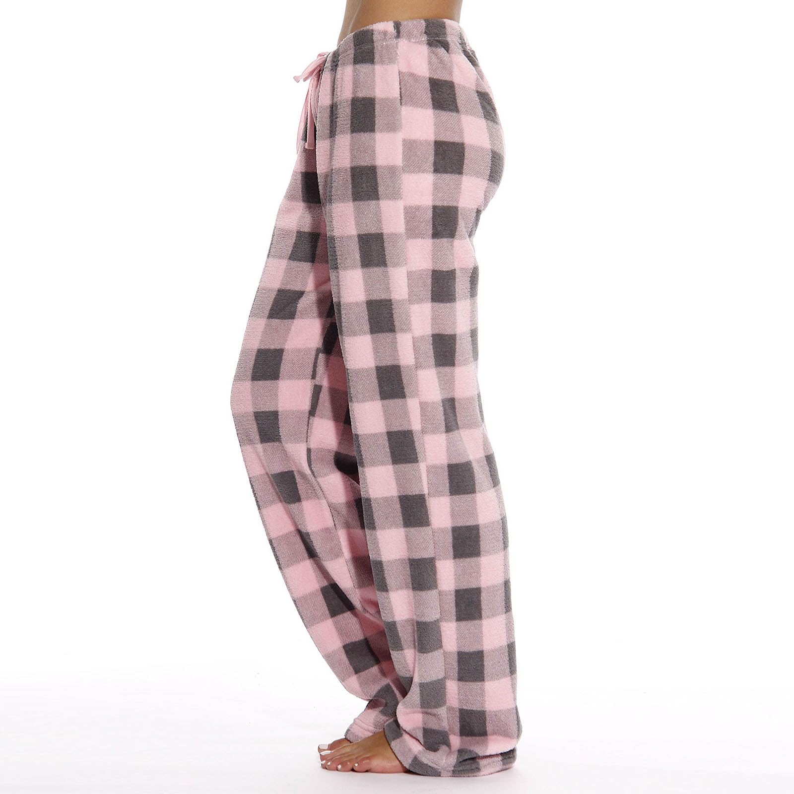 Womens Casual Sweatpants Fleece Stretch Velvet High Waisted Trousers Fashion Drawstring Pants with Pockets