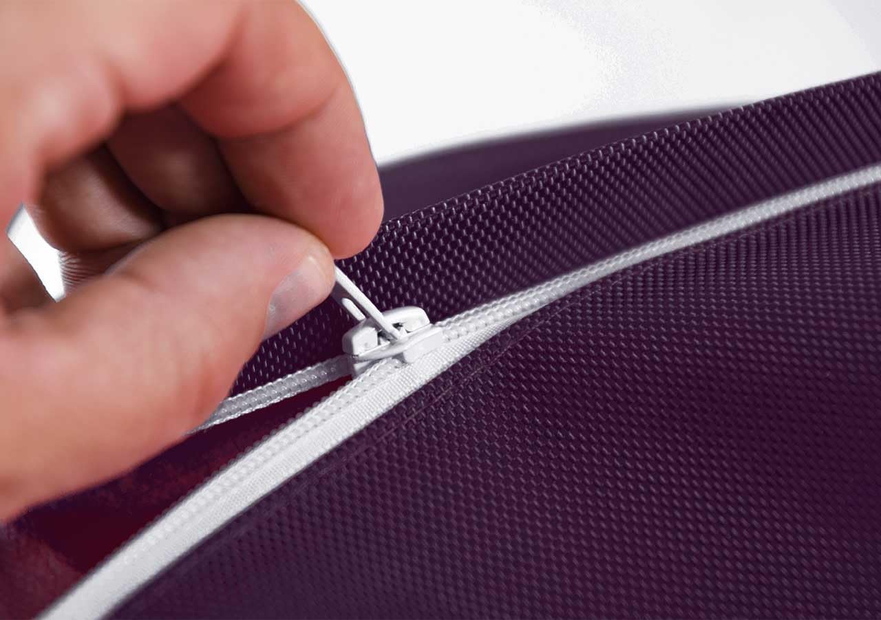 LIVEDECO - Housse Vide Pouf Géant XL Imperméable Extérieur Outdoor Aubergine Iron RAW BiG52