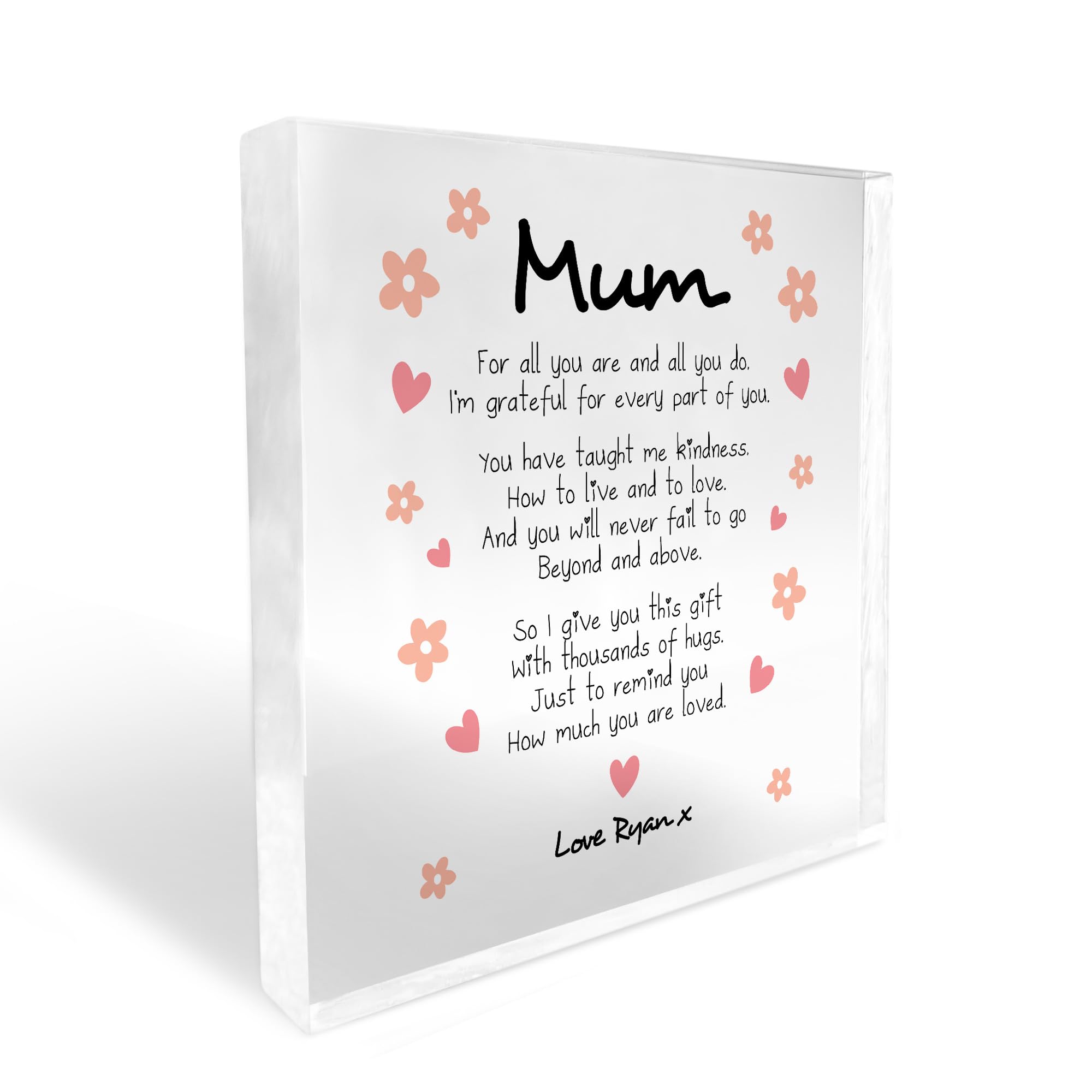 Red Ocean Mother and Daughter Gifts Mum Mothers Day Gift From Daughter Birthday Gift For Mum Personalised Gift For Her Mum Gift From Son Love Gift Keepsake