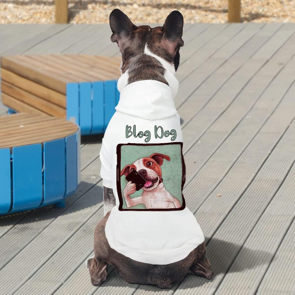 Blog Dog Dog Hoodie - Jack Russell Terrier - Funny Print - Gray, S