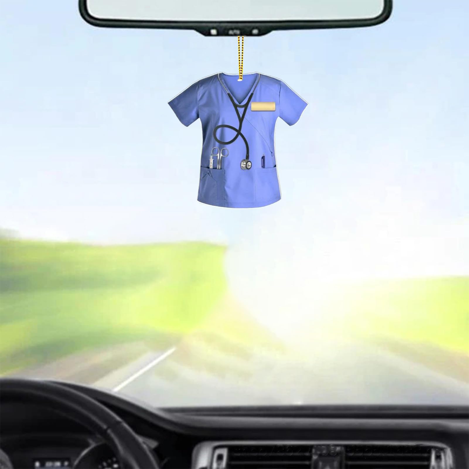 Ciondolo Per Specchietto Auto A Forma Di Uniforme Da Infermiera – Portachiavi In Acrilico – Decorazione Interni Auto, Zaino O Borsa
