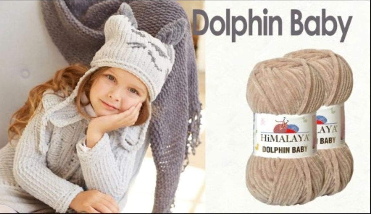3 Skeins Himalaya Dolphin Baby Yarn 395 Yards 3x100gram Super Bulky Baby Blanket Yarn (80312)