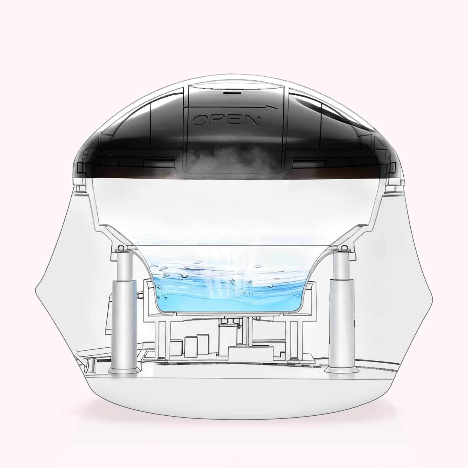 Macchina elettrica per la rimozione dello smalto gel, acetone, con tecnologia a vapore, 110 Watt, per rimuovere smalto e colla per unghie, con misurino