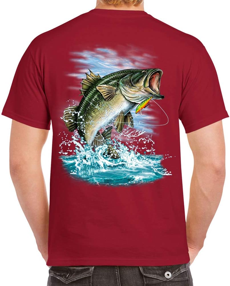 GAMEFISH USAAdult 100% Cotton Supersoft Bass Fishing T Shirt