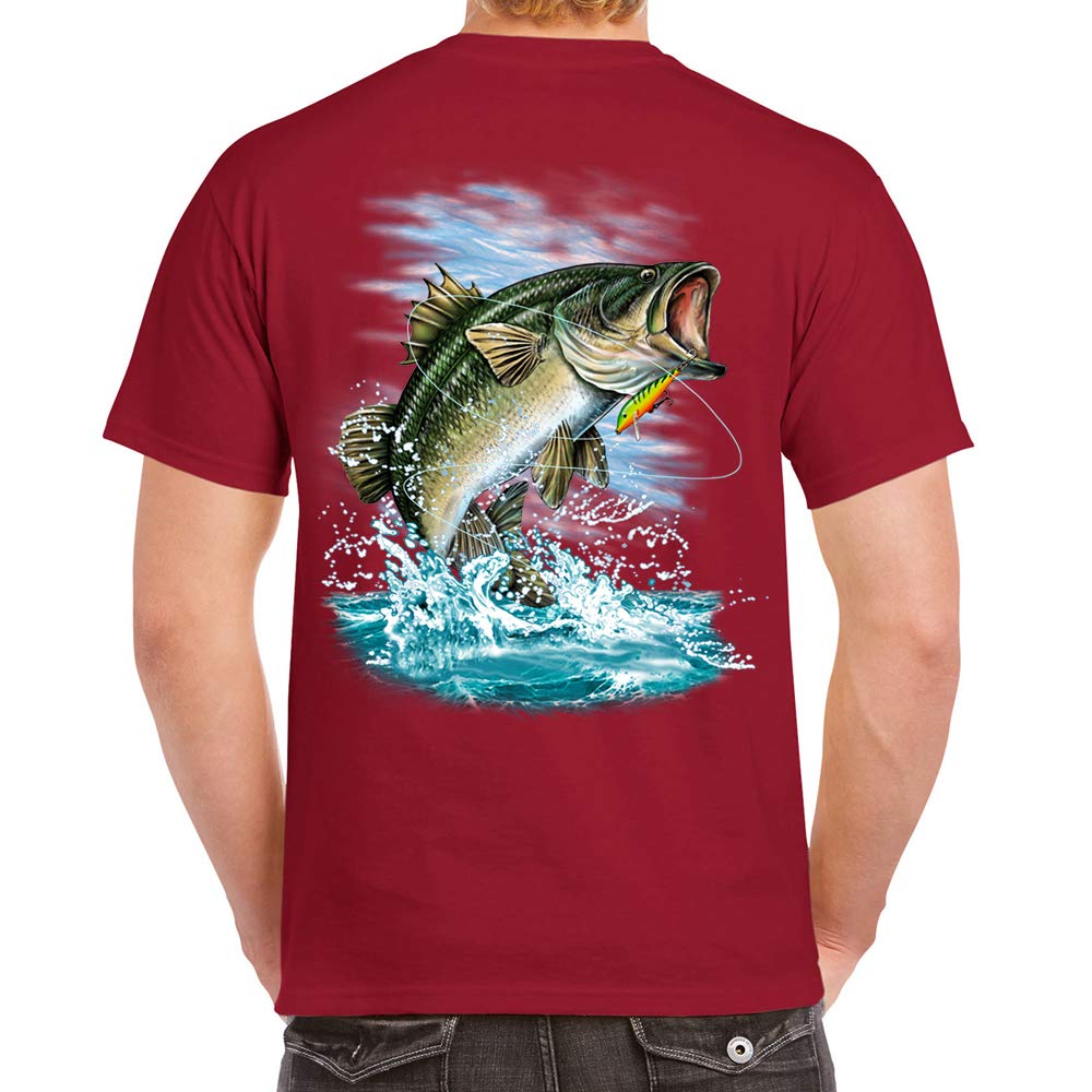 GAMEFISH USAAdult 100% Cotton Supersoft Bass Fishing T Shirt