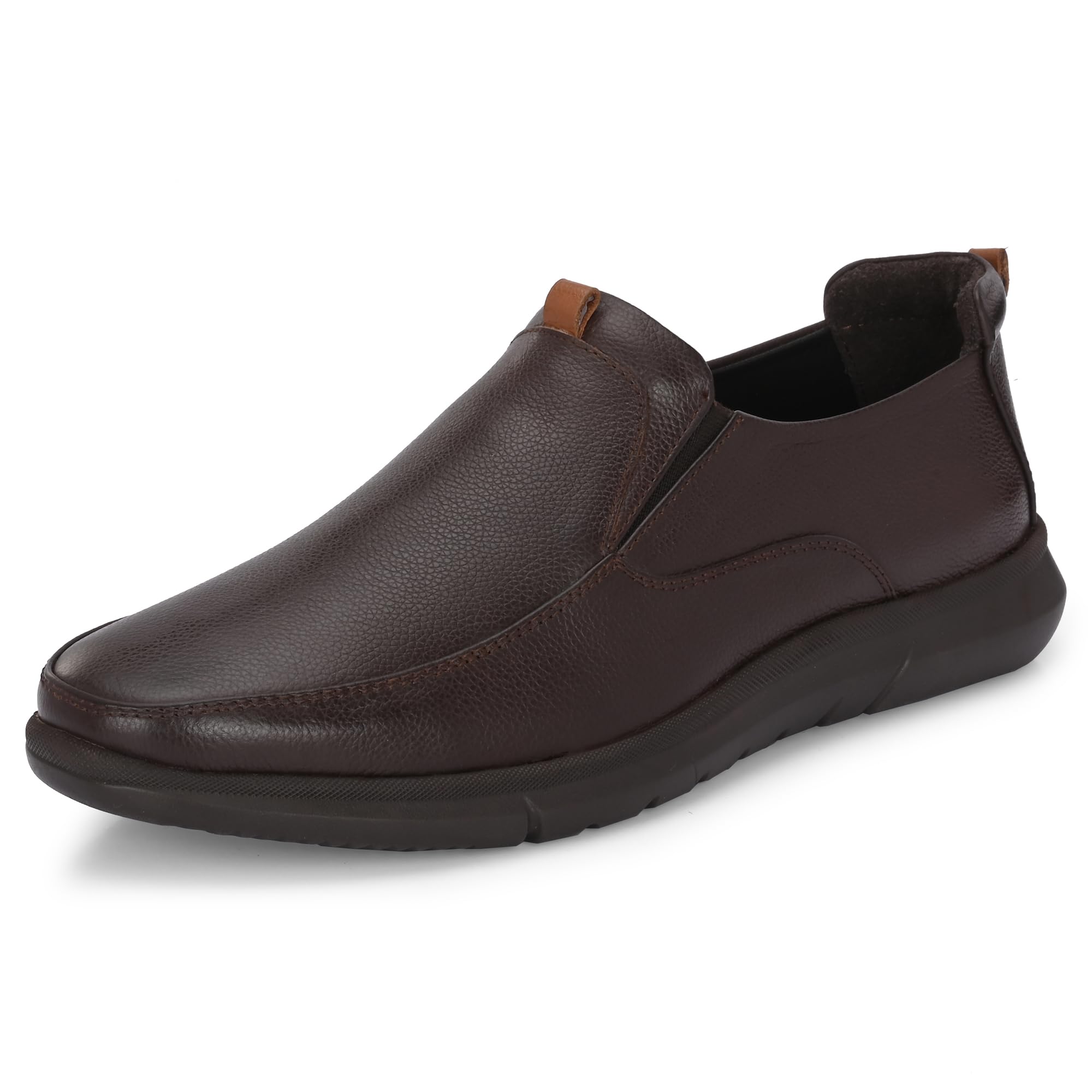 blue leather by centrino Slip-On Men's Formal Shoe | Stylish with Soft Cushioned Insole | Trendy Non Lace-Up Design | Durable Leather with Anti-Skid Sole | Perfect for Formal Wear (4001)-picture-55