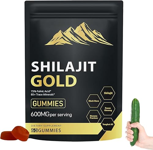 Shilajit - Gomitas para hombres y mujeres, más de 85 minerales traza y ácido fúlvico, gomitas veganas sin OMG para energía y bienestar (1 unidad)