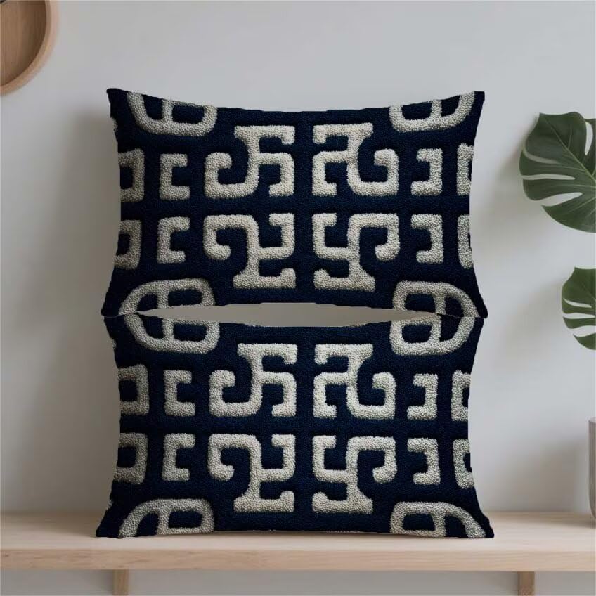 Housse de coussin 60x90cm rectangulaire en lin imperméable blanc - 2