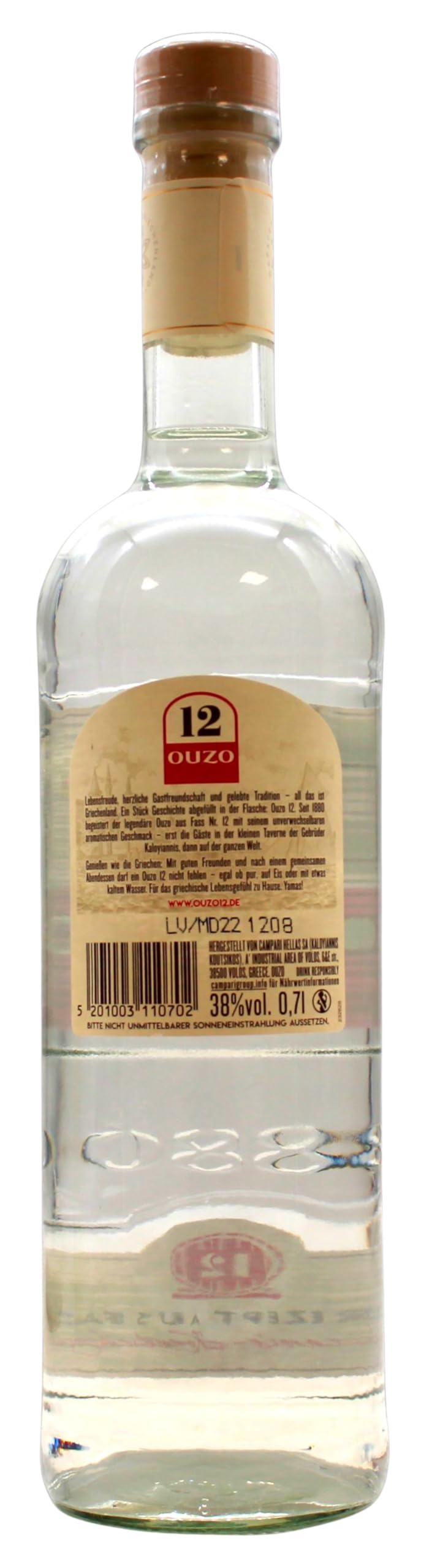 Ouzo 12 Likör 38% vol., 6er Pack (6 x 0.7 l)