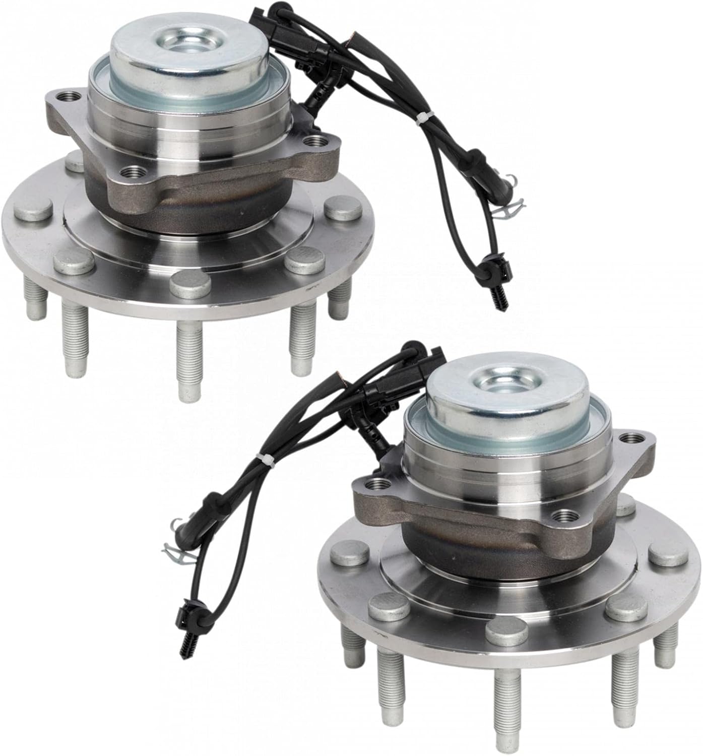 TRQ Front Wheel Bearing & Hub Assembly Set for Chevy Express & GMC Savana (2pc)