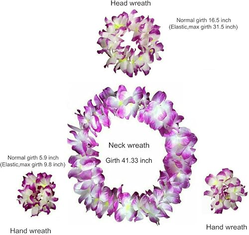 Miniatura 20 de Falda hawaiana de hierba Luau Hula con flores grandes para decoración de fiesta de baile