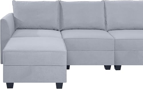 Miniatura 4 de Naomi Home Elizabeth - Sofá modular convertible en forma de U con diván de gran tamaño, sofá cama para sala de estar grande, sofá modular en forma