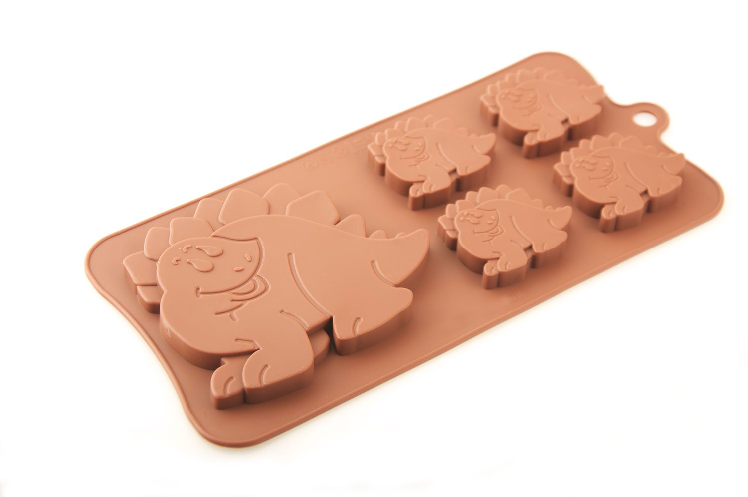 S4u Brown Animal Themed Silicone Chocolate Moulds (Dinosaurs)