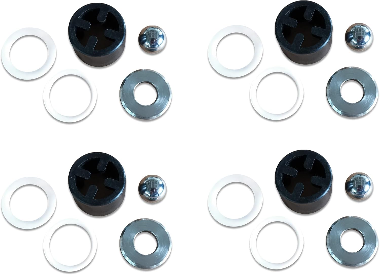 Vestapomp Air Operated Double Diaphragm Pump Ball and Ball Seats Replacement Kits (Stainless Steel Ball Kit, For 1/2" VP06 Pumps)