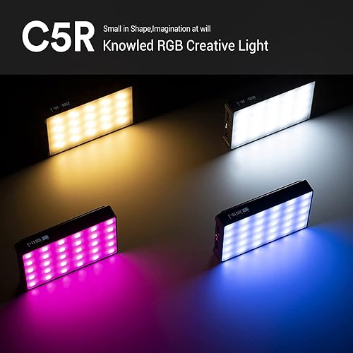 Miniatura 9 de Godox Luz de cámara RGB M1, luz de video LED portátil, panel de luz LED de bolsillo a todo color CRI 97+ 2500k-8500k, función de ritmos de música y