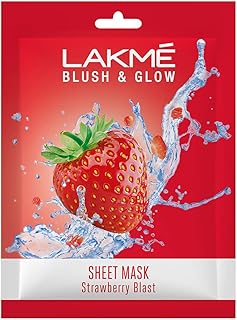 LAKM Blush & Glow Strawberry Sheet Mask, 25 Ml