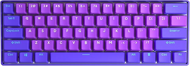 BOYI Wired 60% Mechanical Gaming Keyboard, Mini RGB Cherry MX Switch PBT Keycaps NKRO Programmable Type-C Keyboard for Gaming and Working (Queen Color,Cherry MX Red Switch)