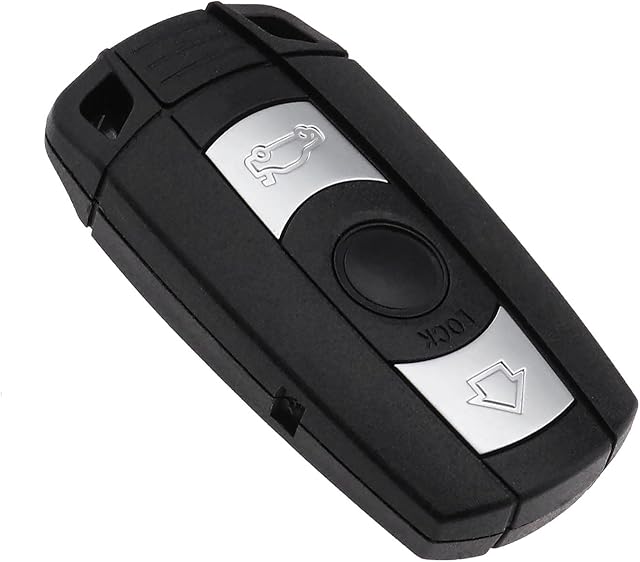 3 Button Car Key Case Fob Remote Smart Key Shell Compatible with BMW 1 3 5 6 Series X1 X5 X6 Z4 E60 E61 E63 E64 E70 E71 E72 E81 E82 E84 E87 E88 E89 E90 E90 E91 E92