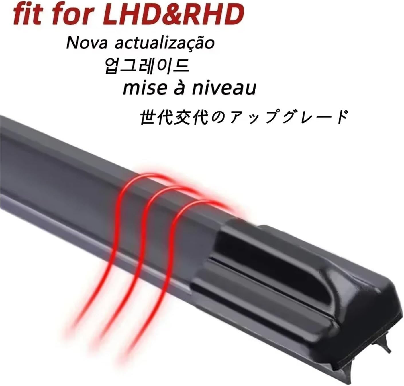 Rain Brush Compatible Version, For Raptor 2009 2010 2011 2012 2013 2014 2015 2016 2017 2018 2019 2020 22" + 22" Dual Rubber Car Windshield Wiper Blades