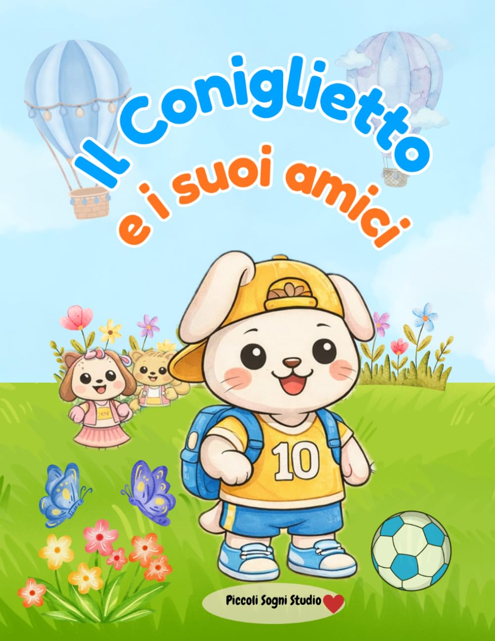 Il Coniglietto e i suoi amici: Libro da colorare per bambini con tante scene carine - disegni grandi - libro da colorare animali - disegni semplici da colorare - bambini 3 5 anni