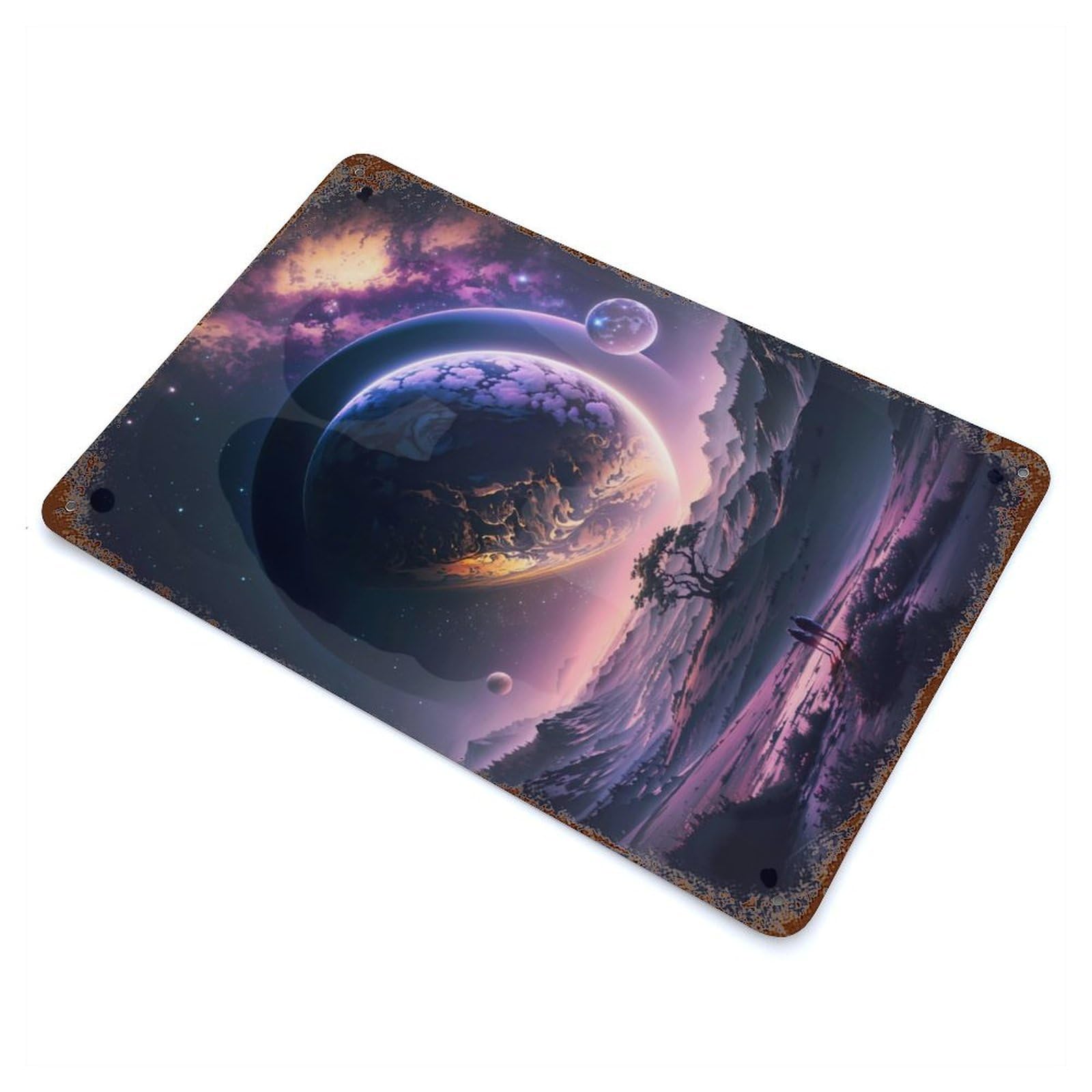 Inside The Universe Decorative Tin Sign 11.8"x7.9", Ideal for Garage, Bar And Workshop Decor