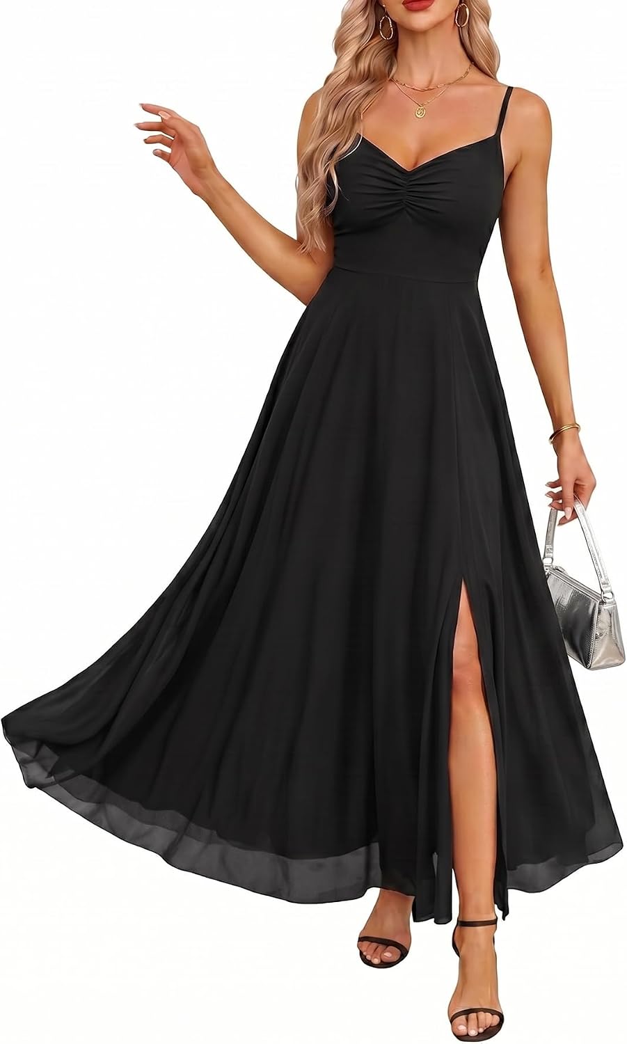 Talisea Summer Wedding Guest Dress Spaghetti Strap Formal Spring Cocktail Party Elegant A Line Long Maxi Dresses Slit Women