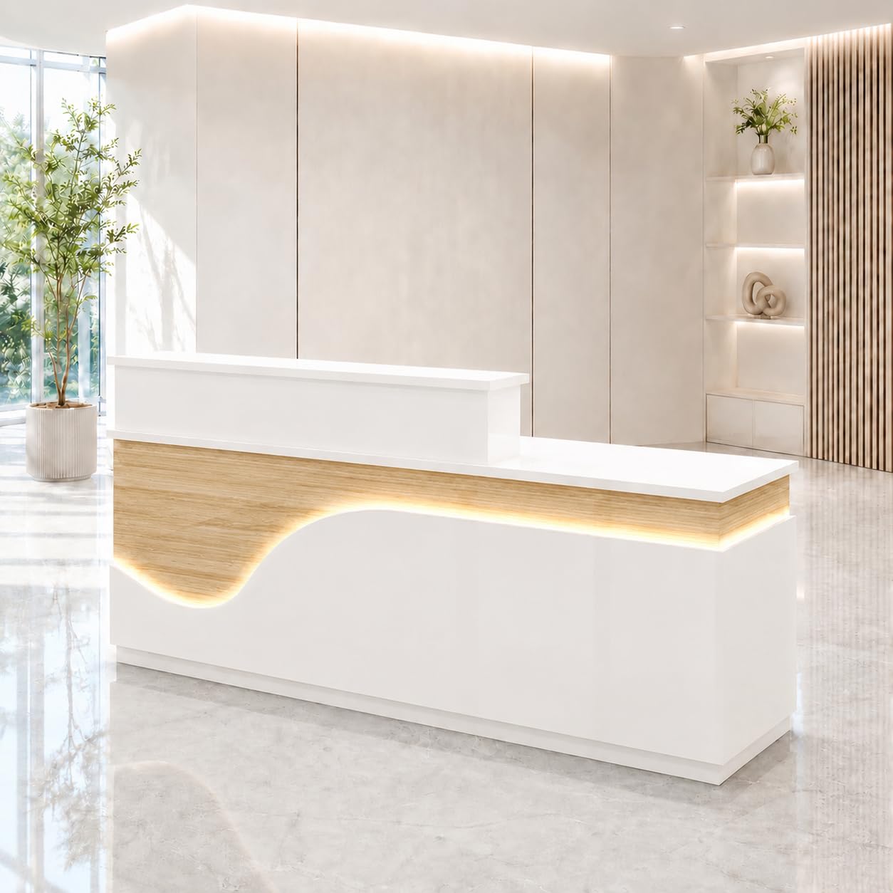 Comptoir De Reception Bureau D'accueil Pour Bureaux Magasin M - Right,160cm
