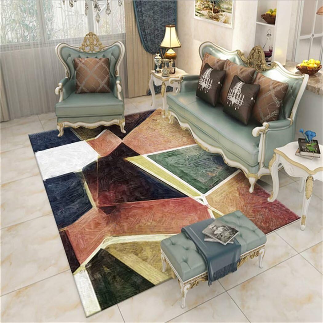 Tapis de salon moderne multicolore 200x280cm pour chambre d'enfant
