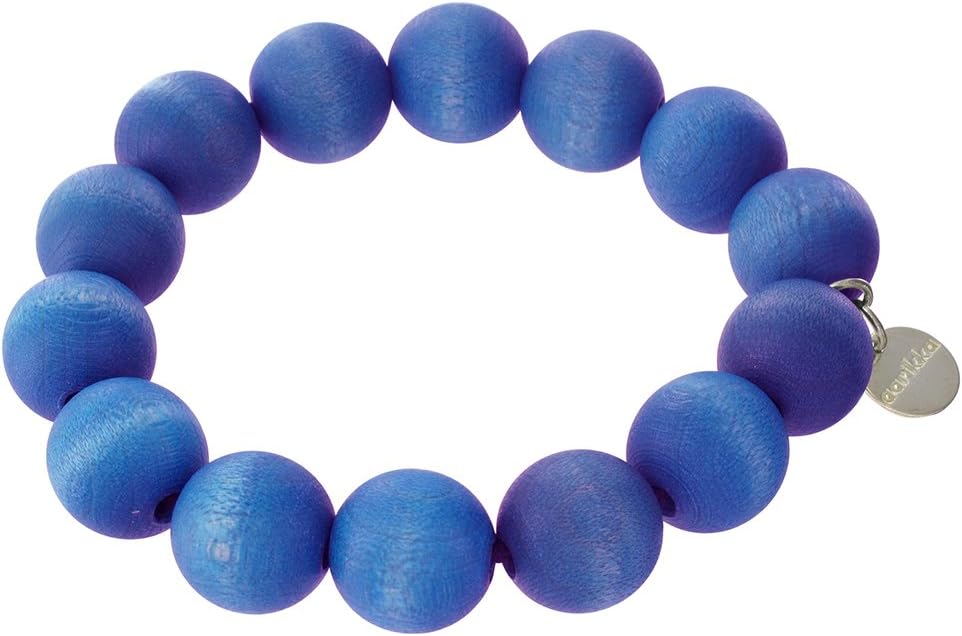 Aarikka POHJOLA bracelet with wooden beads, blue